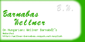 barnabas wellner business card